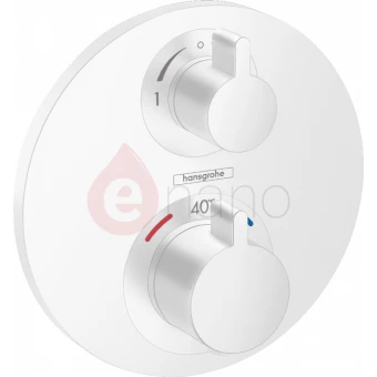 Bateria termostatyczna do 2 odbiorników, montaż podtynkowy, element zewnętrzny Hansgrohe ECOSTAT S biały matowy
