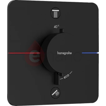 Bateria wannowo-prysznicowa termostatyczna podtynkowa Hansgrohe SHOWERSELECT COMFORT Q czarna mat
