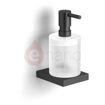 Dozownik do mydła w płynie 0,25L / szkło matowe Stella KOBE czarny mat