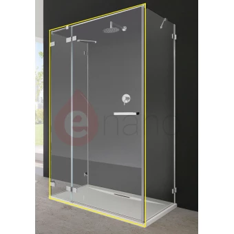 Drzwi prysznicowe FRONT 90x200 Radaway EUPHORIA KDJ+S lewa