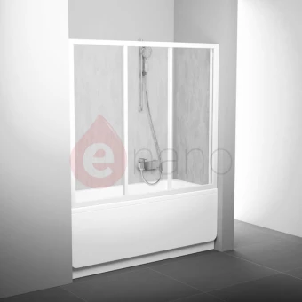 Drzwi nawannowe 160 cm, AVDP3 RAVAK biały+transparent