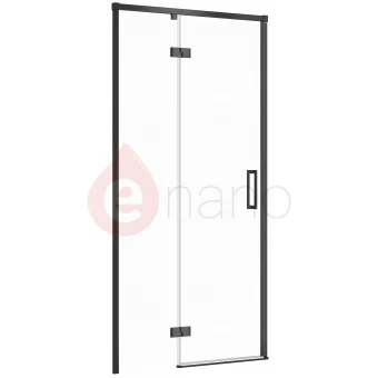Drzwi prysznicowe 100x195 Cersanit LARGA czarne/lewe