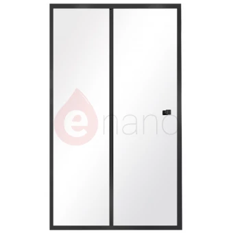 Drzwi prysznicowe 110x195 Besco DUO SLIDE czarne