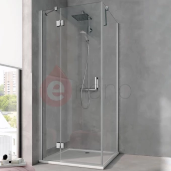 Drzwi prysznicowe 120cm do montażu ze ścianką Kermi OSIA lewe srebrny połysk