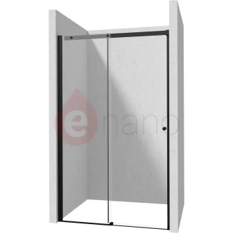 Drzwi prysznicowe 140 cm przesuwne Deante KERRIA PLUS NERO czarne mat