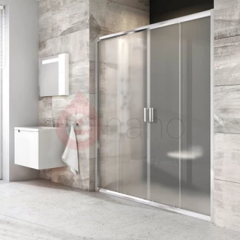 Drzwi prysznicowe BLDP4-150 Ravak BLIX białe + grafit