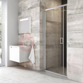Drzwi prysznicowe BLDZ2-80 Ravak BLIX aluminium + transparent
