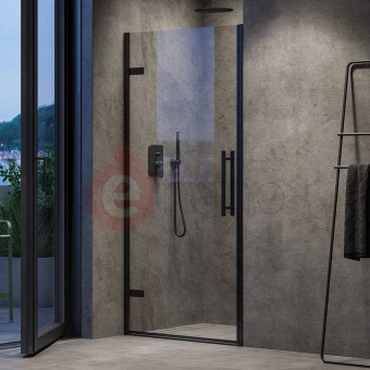 Drzwi prysznicowe COSD1-80 80x195 Ravak COOL czarne