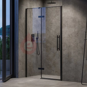 Drzwi prysznicowe COSD2-100 100x195 Ravak COOL czarne
