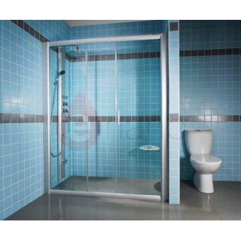 Drzwi prysznicowe 120x190 cm NRDP4 satyna+transparent Ravak RAPIER