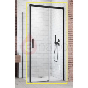 Drzwi prysznicowe do kabiny 120x200 Radaway IDEA BLACK KDJ prawe