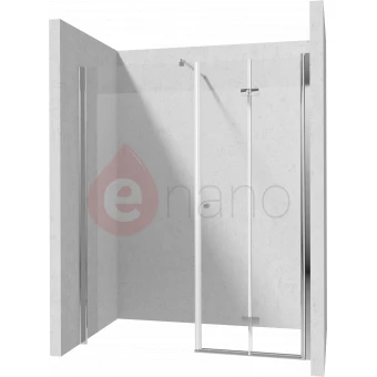 Drzwi prysznicowe do wnęki 120cm Deante KERRIA PLUS d/składane 80 + ścianka 40