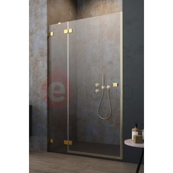 Drzwi prysznicowe wnękowe 120x200 Radaway ESSENZA PRO GOLD DWJ złote/lewe