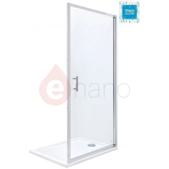 Drzwi wnękowe 90x195 cm szkło transparentne 6 mm z powłoką MaxiClean Roca TOWN