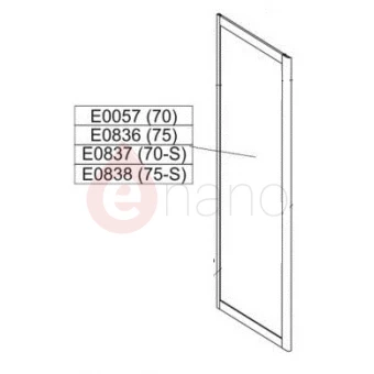 Element stały SS2-W 70 cm, szkło hartowane SA Sanplast CLASSIC 660-E0837