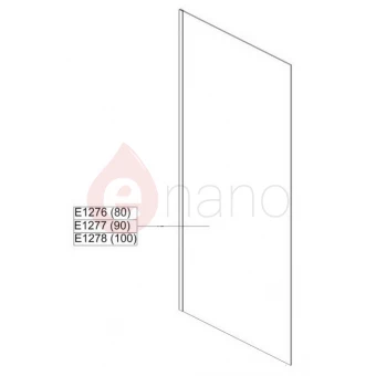 Element stały do parawanu P/FREE 90 cm, szkło hartowane W0 Sanplast FREE LINE 660-E1277