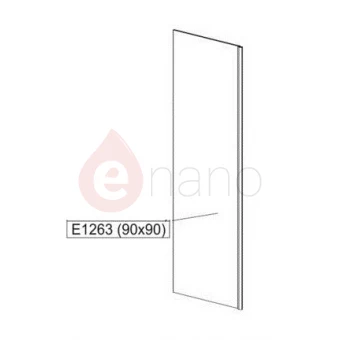 Element stały, lewy do kabiny kwadratowej KNDJL(P)-PRIIa/EX 90 cm, szkło hartowane Sanplast PRESTIGE II 660-E1263