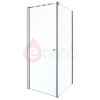 Kabina kwadratowa 90 cm szkło transparentne, profil chrom Novoterm