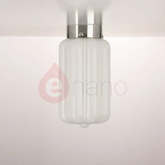 Lampa szklana sufitowa DECO OPALOWE Embassy Interiors biały/nikiel