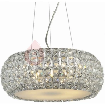 Lampa wisząca + LED Azzardo SOPHIA 6-punktowa chrom / kryształ