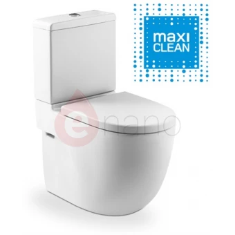 Miska WC 60x37 cm do kompaktu z przelewem podwójnym Roca MERIDIAN COMPACTO Maxi Clean