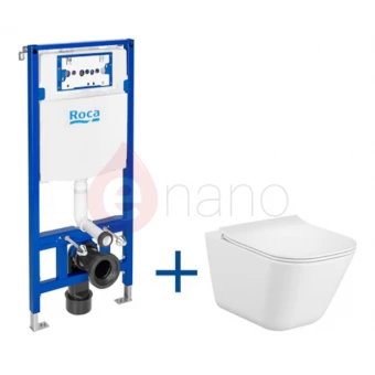 Zestaw podtynkowy WC Roca GAP SQUARE COMPACTO/DUPLO ONE