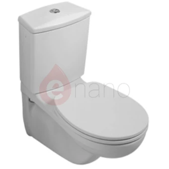 Miska WC lejowa 35,5x68 do kompaktu, odpływ poziomy Villeroy & Boch O.NOVO CeramicPlus