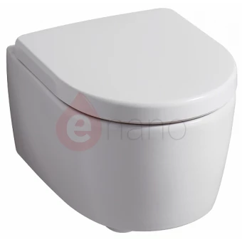Miska WC wisząca 49x35,5 cm krótka, bez kołnierza wewnętrznego Rimfree Keramag ICON XS 204070-600 KeraTect