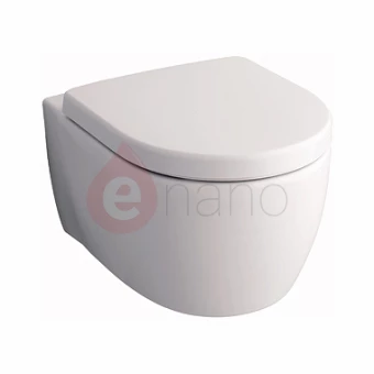 Miska WC wisząca 53x35,5 cm bez wewnętrznego kołnierza Rimfree Keramag ICON 204060-600 KeraTect
