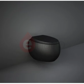 Miska WC wisząca bez kołnierza 56x40 RAK Ceramics CLOUD czarna mat