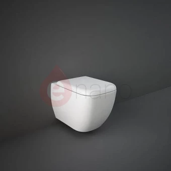 Miska WC wisząca bez kołnierza + deska sedesowa RAK Ceramics METROPOLITAN