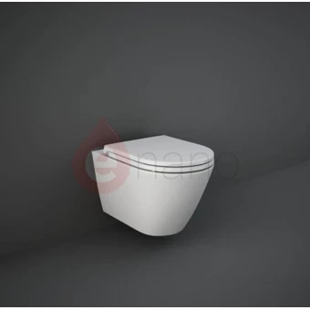Miska WC wisząca bez kołnierza + deska wolnoopadająca RAK Ceramics FEELING biała mat