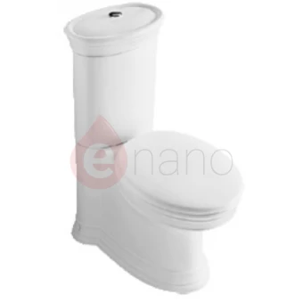 Miska ustępowa lejowa 36,5x70 cm do WC kompaktu, z odpływem poziomym Villeroy & Boch AMADEA 769510R1 CeramicPlus