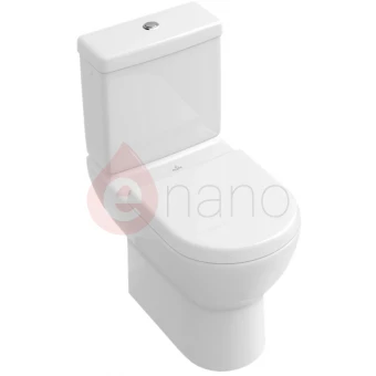 Miska ustępowa lejowa 37x67 do kompaktu WC, odpływ poziomy Villeroy & Boch SUBWAY 660910R1 CeramicPlus
