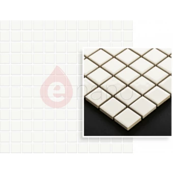 Mozaika ścienna 29,8x29,8 kostka 2,3x2,3 Paradyż ALTEA bianco prasowana