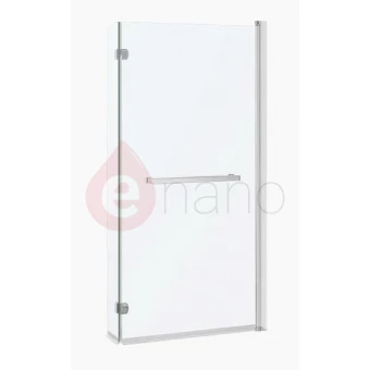 Parawan wannowy szklany 150x80 cm profil chrom / aluminium, szkło transparentne Novoterm / Kerra
