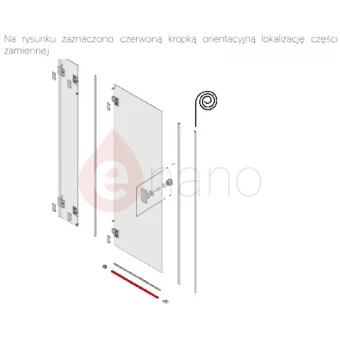 Profil progowy do drzwi wnękowych FDRF 90 cm Koło NIVEN A1701603 srebrny połysk