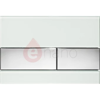 Przycisk spłukujący ze szkła do WC Tece TECEsquare 9240805 szkło zielone przyciski chrom połysk