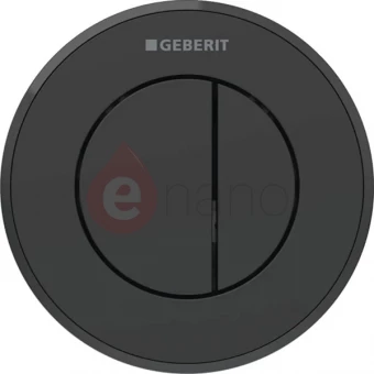 Przycisk uruchamiający podtynkowy do WC pneumatyczny Geberit TYP 10 czarny mat z powłoką/czarny