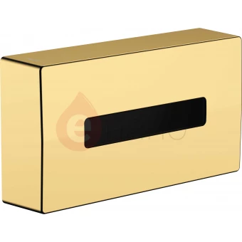 Pudełko na chusteczki ścienne Hansgrohe ADDSTORIS złoty optyczny polerowany