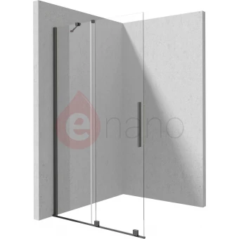 Ścianka prysznicowa walk-in 120 cm przesuwna Deante PRIZMA titanium