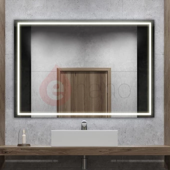 Lustro łazienkowe Etap SIMPLY (LP-17) 90x60 cm Naturalny ( 4000-5000K ) wł. bezdotykowy Z prawej strony