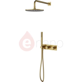 System prysznicowy podtynkowy Omnires CONTOUR złoty szczotkowany