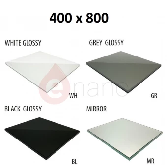 Szkło do tylnej ścianki 40x80 MCJ ZERO/FLAT/BEND glossy/mirror