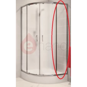 Szyba do ścianki stałej kabiny prysznicowej półokrągłej 90x167 cm SAONA, szkło czyste Cersanit S900-2503