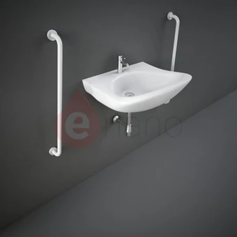 Umywalka ergonomiczna dla niepełnosprawnych 61x51 cm RAK Ceramics RAK-BELLA
