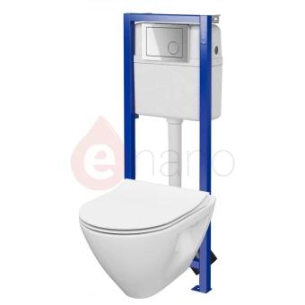 Zestaw podtynkowy WC Cersanit MILLE PLUS/ECONOMY przycisk LINK kółko