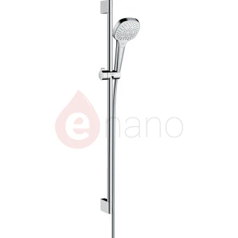 Zestaw prysznicowy Multi z drążkiem 90 cm Hansgrohe CROMA SELECT E biały / chrom