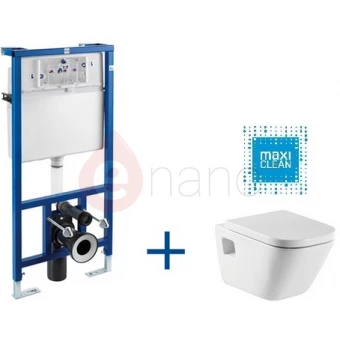 Zestaw stelaż Pro + miska WC podwieszana Roca Gap Maxi Clean