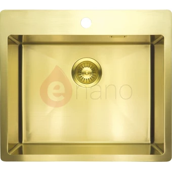Zlewozmywak stalowy 1-komorowy 55cm Deante OLFATO PRECIOUS złoto szczotkowane